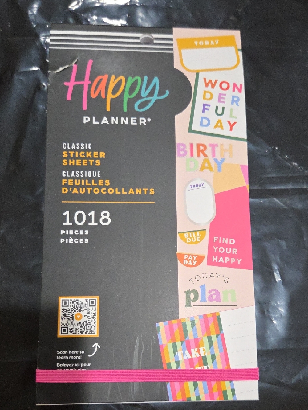Happy Planner Sticker Pack - Pink, Yellow, Green, Blue Accents